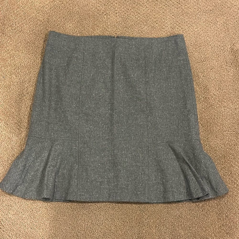 Banana Republic Women’s Wool Blend Grey Flare Skirt